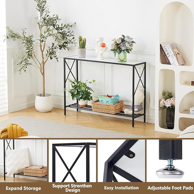 Wimarsbon Console Table, Behind Couch TV Tables - Image 6