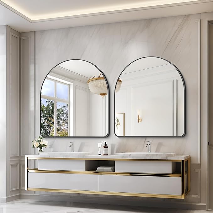 Arched Bathroom Mirror, Wall Mounted Mirror, Living Room, Vertically Hanging - Image 7