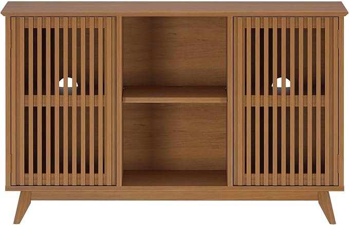 Plank+Beam Mid-Century Modern Wood TV Stand, Solid Wood Entertainment Console - Image 11