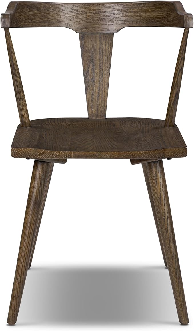 Poly & BARK Mid Century Modern Enzo Tundra Brown Dining Chair 2.0 – Solid Oak - Image 3