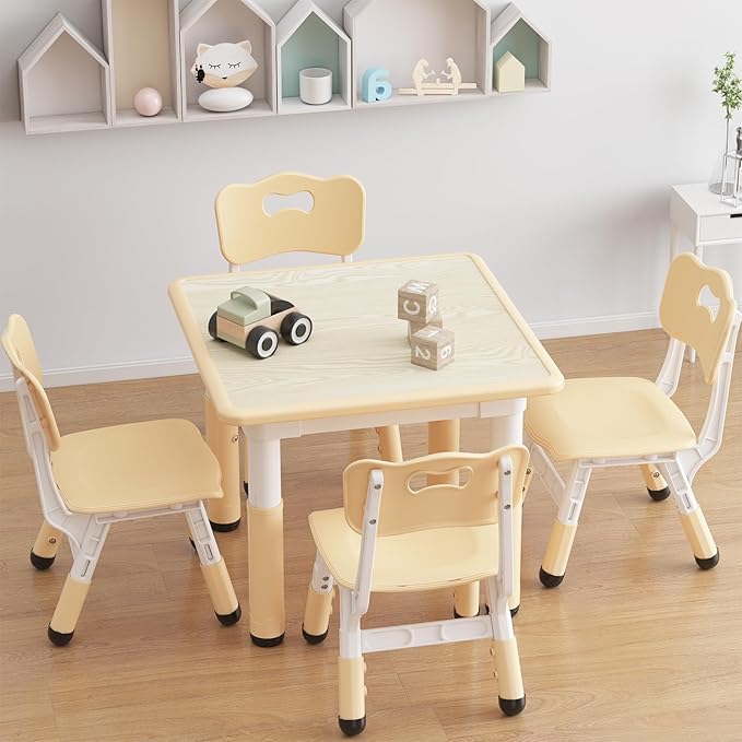 GarveeHome Toddler Table and 4 Chairs Set - Image 4