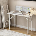 Frylr Small Folding Computer Desk – Portable 43.3 Inch Foldable Laptop Table by Frylr
