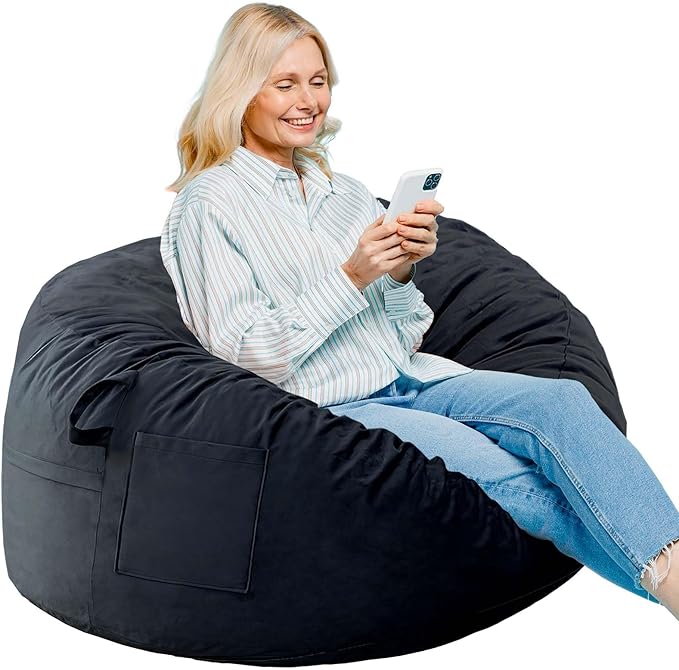 Bean Bag Chairs, Memory Foam Stuffing Bean Bag Chair by Unknown