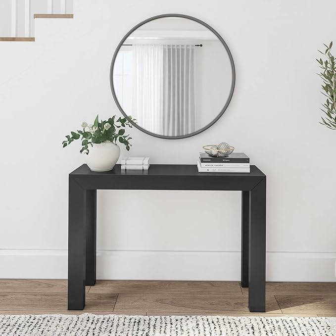 Plank+Beam Modern Solid Wood Console Table, 46.25 Inch, Sofa Table, Narrow - Image 3