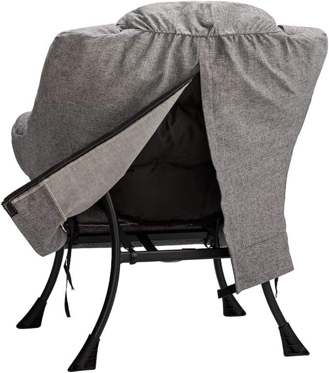 HollyHOME Modern Fabric Large Lazy Chair, Accent Oversized Comfy Reading Chair - Image 9
