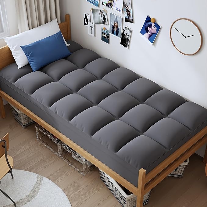 ELEMUSE Twin XL Grey Mattress Topper by Elemuse