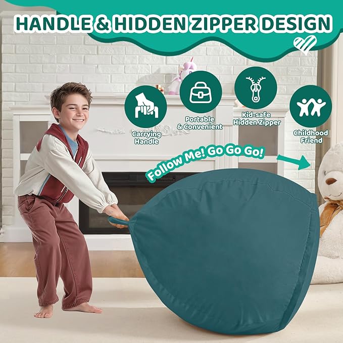 2FT Bean Bag Chair, Comfy Bean Bag Chairs - Image 4