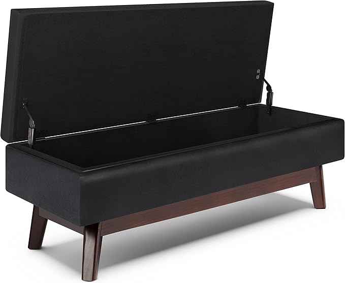 SIMPLIHOME Owen 48 inch Wide Mid Century Modern Rectangle Rectangular Storage - Image 4