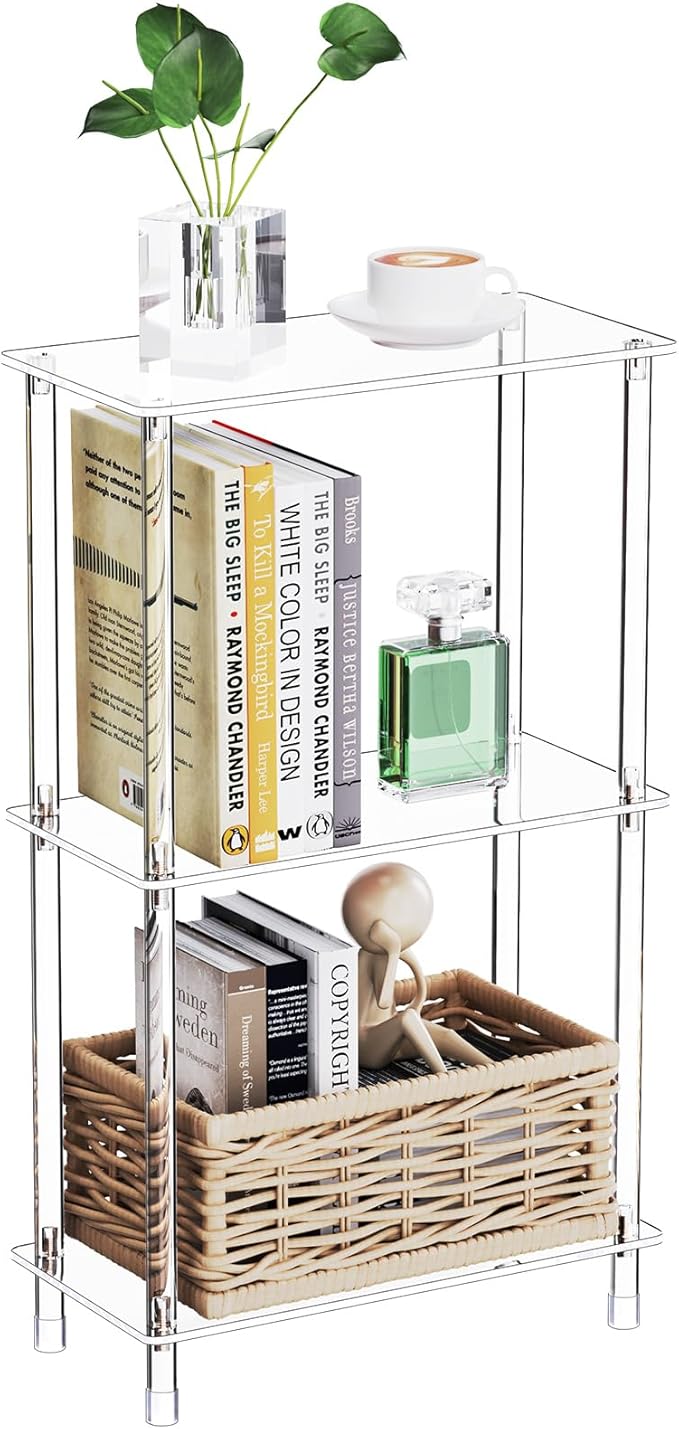 Clear Acrylic Narrow Side Table by Bkemiy