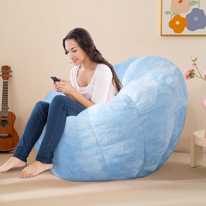 Pumpkin Bean Bag Sofa Chair for Adult, Beanbag Couch - Image 3