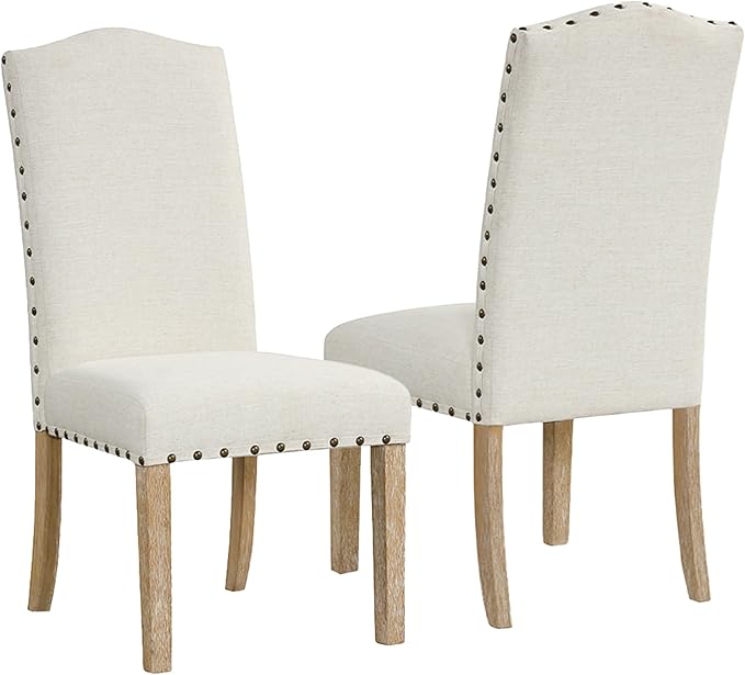 HomePop Home Decor | Classic Upholstered Parsons Dining Chairs | Curver Top by HomePop