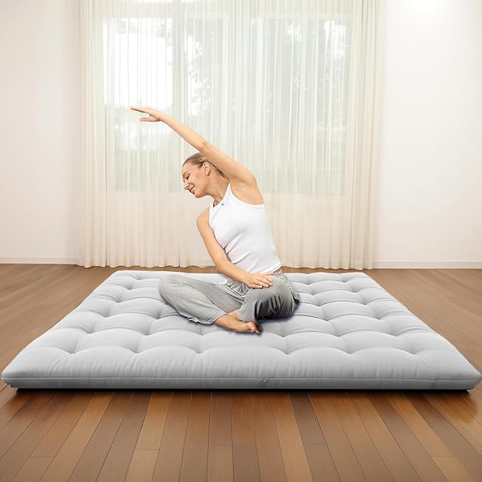 Syrinx Japanese Floor Futon Mattress, Foldable Tatami Sleeping Pad by Syrinx