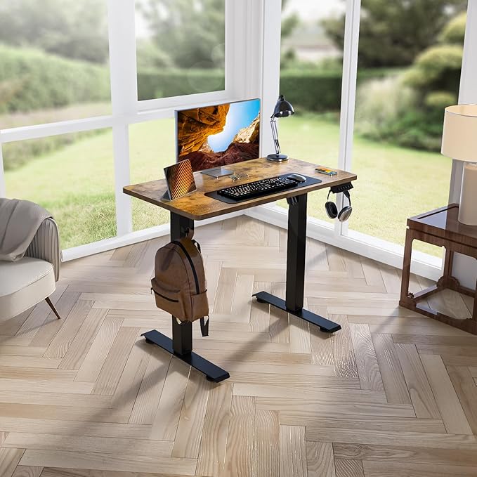 Kingant Standing Desk Height Adjustable Small Electric Stand Up Desks - Image 2