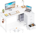 Casaottima L Shaped Desk with 4 Drawers, Reversible Kids Study Desk with CPU by Casaottima