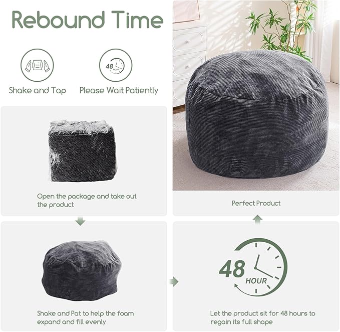 HIGOGOGO Giant Bean Bag Chair Bed - Image 7