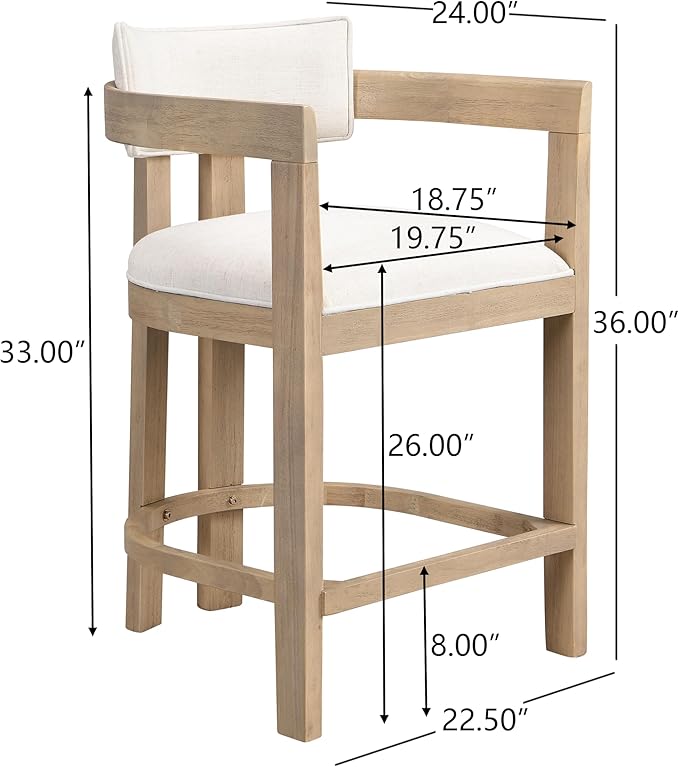 Christopher Knight Home Set of 2 Ryland Modern 26" Counter Height Bar Stools - Image 2