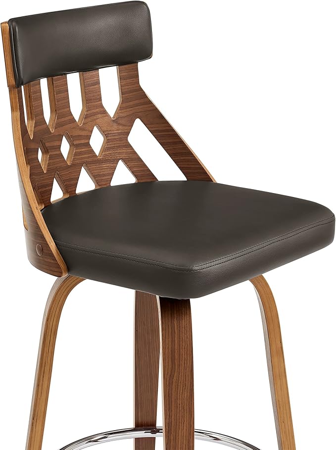 Armen Living Crux Mid Century Modern Swivel Bar Stool - Image 8