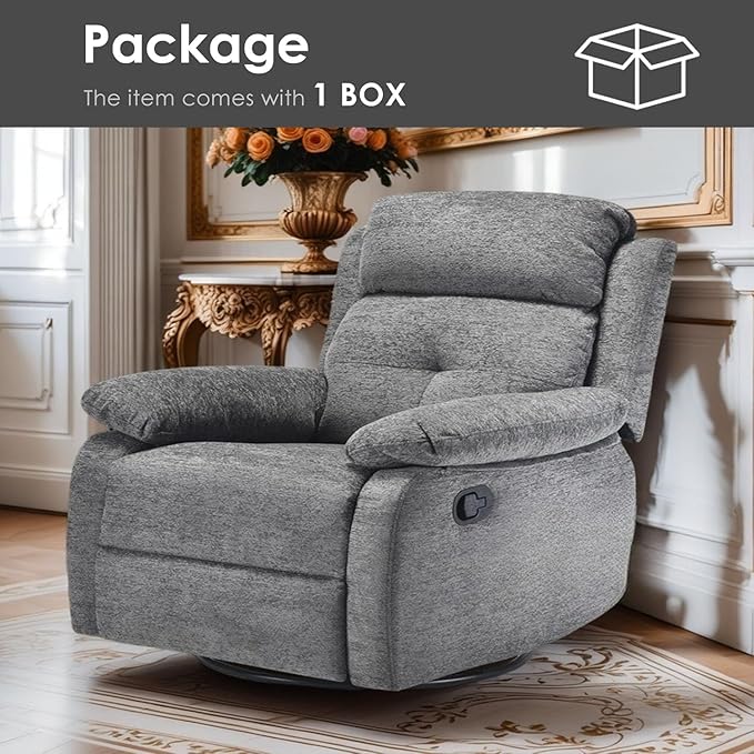 Swivel Rocker Recliner, 360 Swivel Small Recliners - Image 7