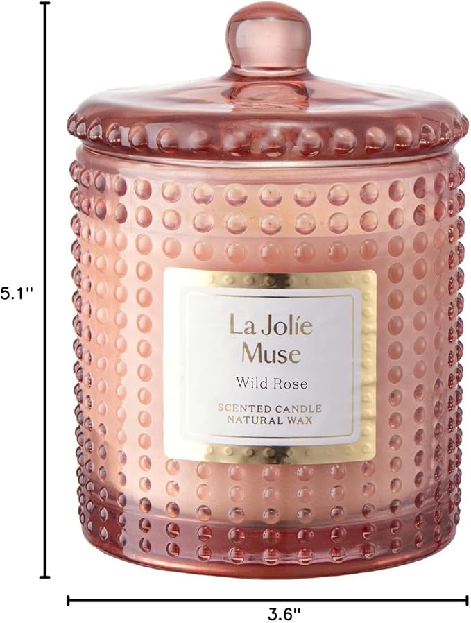LA JOLIE MUSE Rose Noir & Oud Scented Candle – Lemon, Rose & Oud | 10 oz - Image 8