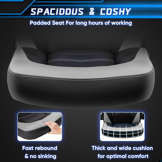 OLIXIS Big and Tall Office Desk Leather Gaming Computer Chair - Image 3