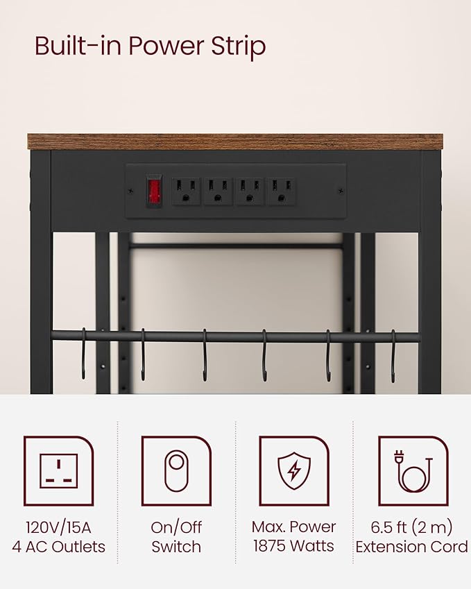VASAGLE Baker's Rack, Coffee Bar Stand - Image 7