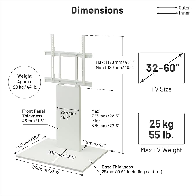 WALL V2 Caster Low Type | Minimalist Rolling TV Stand - Image 7