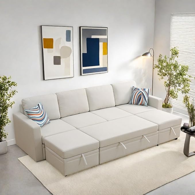 102 Inch L Shaped Sectional Couch - Image 8