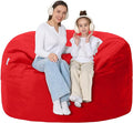 4FT Bean Bag Chair with Ultra Soft Velvet Cover Bean Bag Sofa with Memory Foam by Unknown