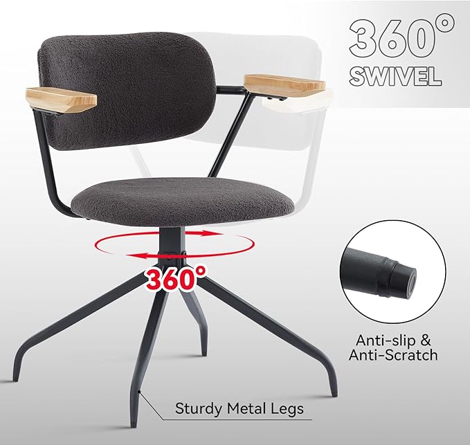 Modern Swivel Dining Chairs Set of 2 - Image 2