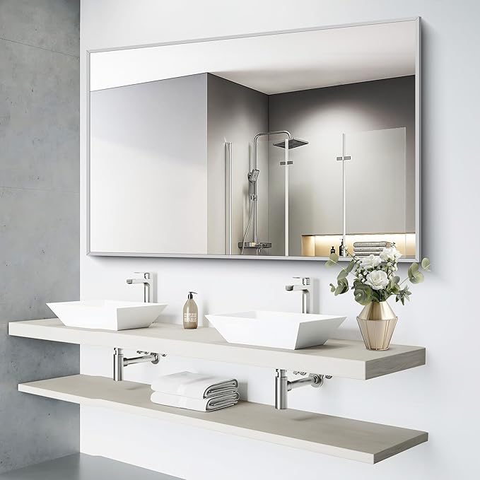 36x55inch Bathroom Mirror, Large Rectangular Wall Mirrors - Image 5