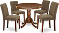 East West Furniture ANAB5-MAH-18 5 Piece Dining Table Set by EastWestFurniture