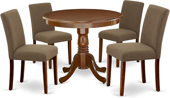 East West Furniture ANAB5-MAH-18 5 Piece Dining Table Set by EastWestFurniture