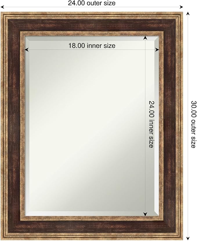 Amanti Art Bronze Bathroom Mirror - Image 3