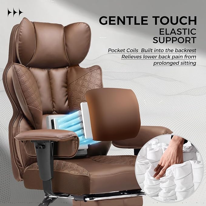 GTRACING Big and Tall Gaming Chair 400lbs Heavy Duty Office Chair - Image 4