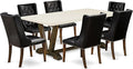 East West Furniture V727FO749-7 7 Piece Dining Table Set Consist of a Rectangle by EastWestFurniture