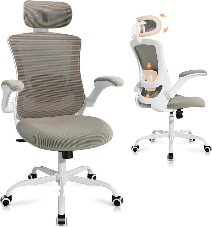 Ergonomic Office Chair with Adjustable Lumbar Support & Headrest, High Back by COLAMYINC