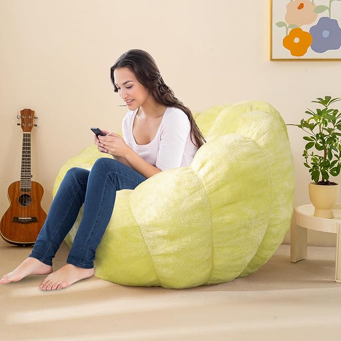 Pumpkin Bean Bag Sofa Chair for Adult, Beanbag Couch - Image 3