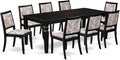 East West Furniture LGX29-BLK-30 -9 Piece Dining Set Includes a Rectangular by EastWestFurniture