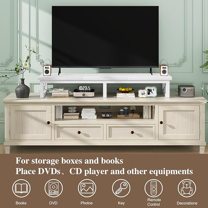 IBUYKE 45" Large TV Riser for 32-60 inch TV, Tabletop Short TV Stand - Image 6