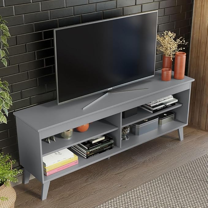 Madesa TV Stand Unit with 4 Shelves and Cable Management - Image 4