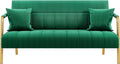Yaheetech 56.5" W Modern Sofa Small Sofa Luxurious Velvet Fabric Couch by Yaheetech