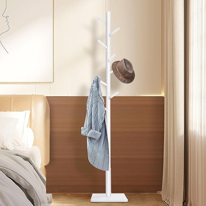 Yawinhe Coat Rack, Sturdy Woode Stand Tree - Image 2