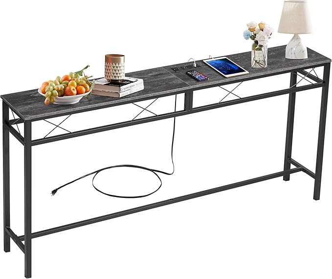 VECELO 55In Extra Long Narrow Sofa/Console Table by VECELO