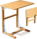 Tatub 24'' Folding TV Tray Table, Foldable C Shaped End Table Slide Under Couch by Tatub