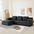 103" Cloud Sectional Sofa, Boneless L-Shape Couch by NIGOONE
