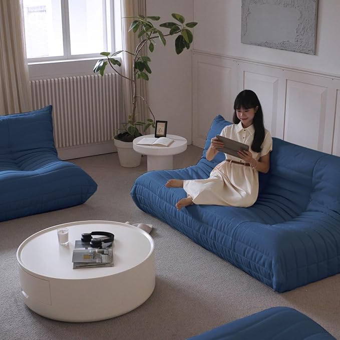 Luxury Sofa Couch Chair, Lazy Floor Seating, Fireside Bean Bag Chair, Ergonomic - Image 7