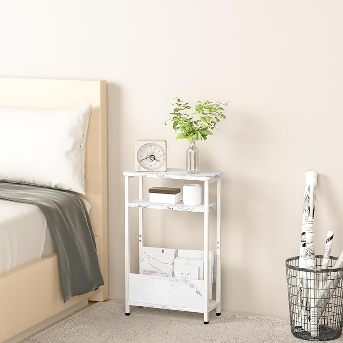 7.1" Narrow Side Table for Small Spaces, 3 Tier Small End Table - Image 7