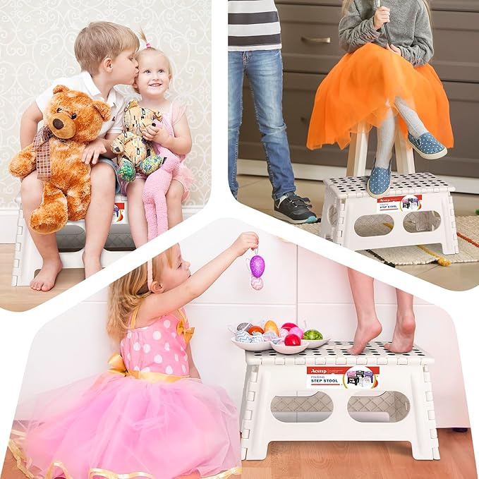 ACSTEP Folding Step Stool 9 Inch, 15-Inch Extra Wide Heavy Duty Stepping Stool - Image 7