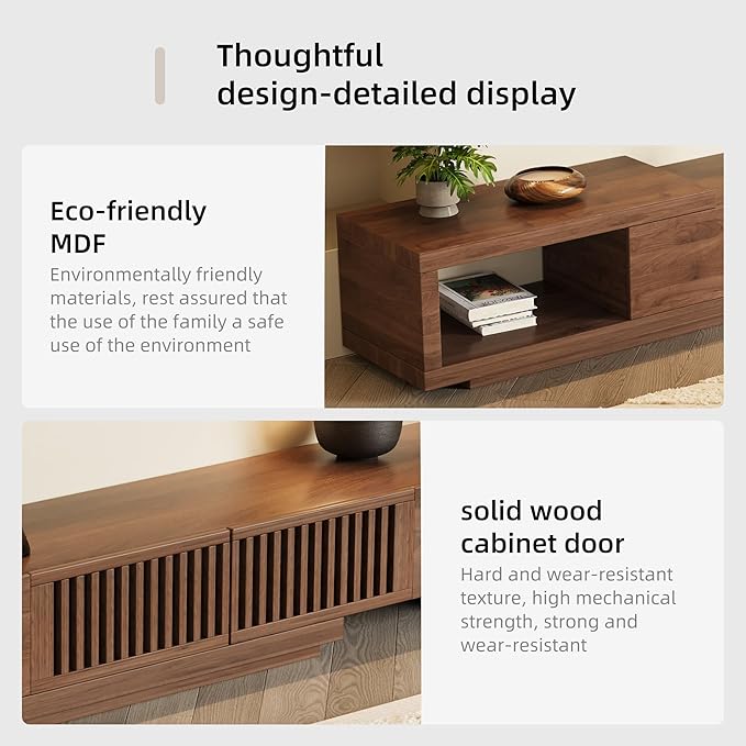 Mid-Century Modern Extendable 78.5"-105" TV Stand - Image 9