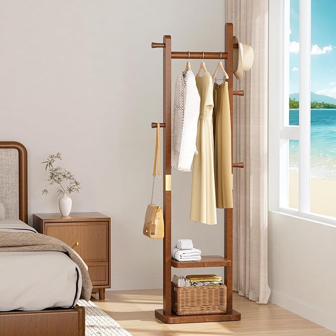 Solid Wood Coat Rack Clothes Rack, Coat Rack Freestanding by Taitiy